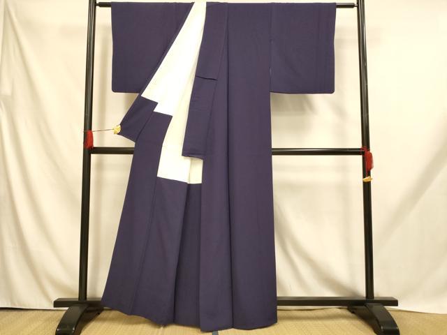 平和屋着物■上質な色無地 深紫色 正絹 逸品 AABH9037fw