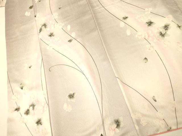 平和屋着物■上質な小紋 枝花文 暈し染め 正絹 逸品 AABH9055fw