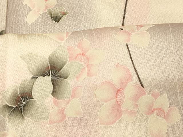 平和屋着物■上質な小紋 枝花文 暈し染め 正絹 逸品 AABH9055fw