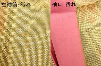 平和屋着物■本場大島紬　7マルキ　色紙花菱文　正絹　逸品　AABH9057fw