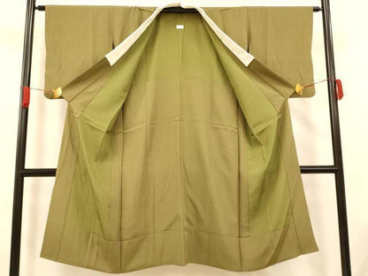平和屋着物■長襦袢 無双仕立て 縞 正絹 逸品 未使用 AABH9058fw