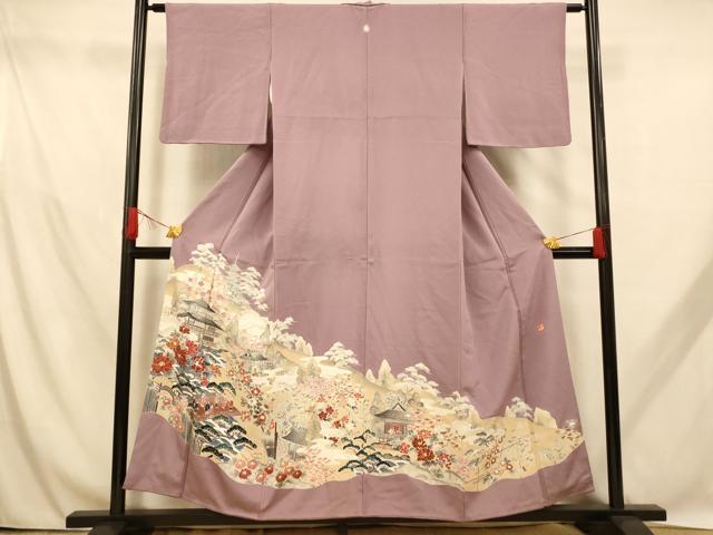 平和屋着物■豪華色留袖 作家物 人物風景文 金彩 正絹 逸品 AABH9067fw