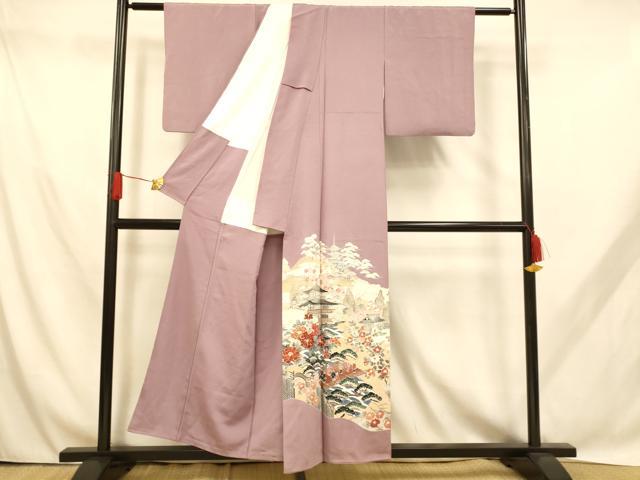 平和屋着物■豪華色留袖 作家物 人物風景文 金彩 正絹 逸品 AABH9067fw