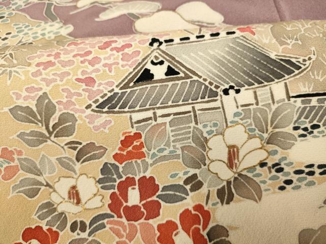平和屋着物■豪華色留袖 作家物 人物風景文 金彩 正絹 逸品 AABH9067fw