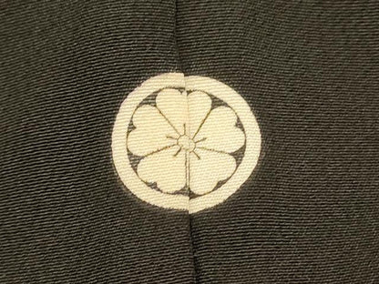 平和屋着物■豪華黒留袖　駒刺繍　枝花扇子文　金銀彩　正絹　逸品　AABH9094fw