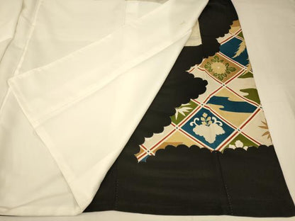 平和屋着物■豪華黒留袖　刺繍　鳳凰桐丸文　金銀糸　金彩　正絹　逸品　AABH9100fw