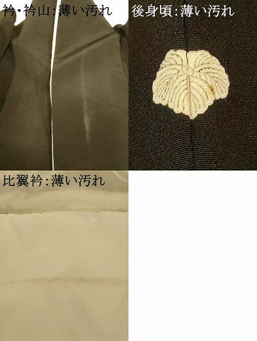 平和屋着物■豪華黒留袖 手描き 刺繍 樹林文 金彩 正絹 逸品 AABH9105fw