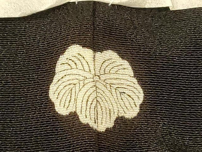 平和屋着物■豪華黒留袖 手描き 刺繍 乱菊文 金彩 正絹 逸品 AABH9107fw