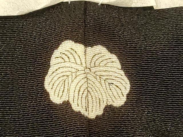 平和屋着物■豪華黒留袖 手描き 刺繍 乱菊文 金彩 正絹 逸品 AABH9107fw