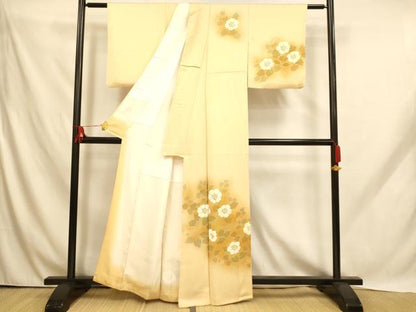 平和屋着物■訪問着 枝花文 暈し染め 金彩 正絹 逸品 AABH9109fw