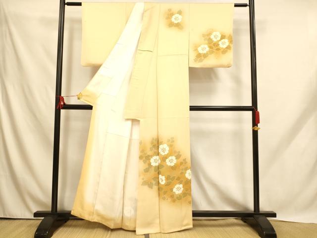 平和屋着物■訪問着 枝花文 暈し染め 金彩 正絹 逸品 AABH9109fw