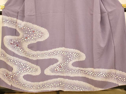平和屋着物■訪問着 絞り 刺繍 流水大小あられ 正絹 逸品 AABH9110fw