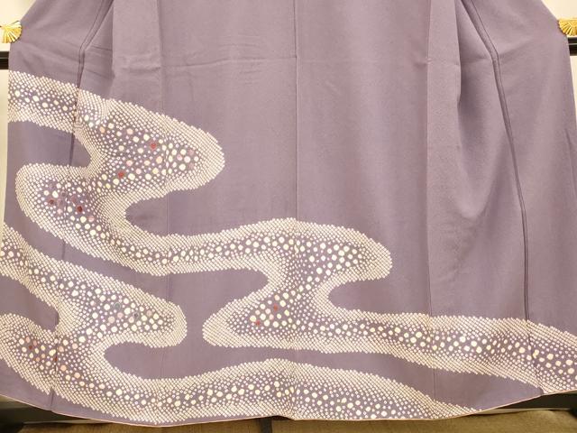 平和屋着物■訪問着 絞り 刺繍 流水大小あられ 正絹 逸品 AABH9110fw