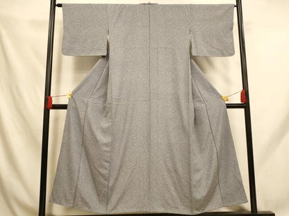 平和屋着物■上質な小紋 更紗花文 たたき染め 正絹 逸品 AABH9111fw