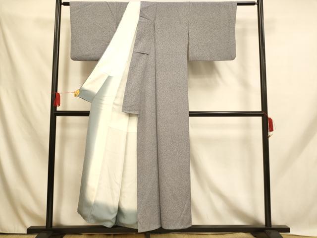 平和屋着物■上質な小紋 更紗花文 たたき染め 正絹 逸品 AABH9111fw