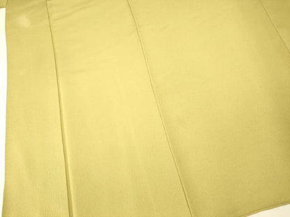 平和屋着物■上質な色無地 抹茶色 正絹 逸品 AABH9123fw