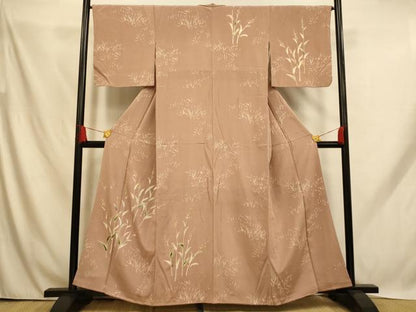 平和屋着物■訪問着 刺繍 草花文 金糸 正絹 逸品 AABH9132fw