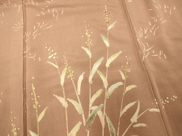 平和屋着物■訪問着 刺繍 草花文 金糸 正絹 逸品 AABH9132fw
