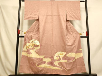 平和屋着物■豪華色留袖 駒刺繍 地紙吉祥草花文 金彩 三越扱い 正絹 逸品 AABH9142fw