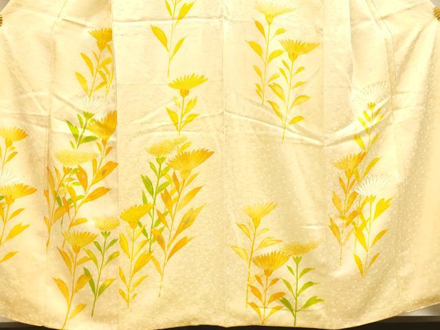 平和屋着物■訪問着　草花文　金彩　正絹　逸品　AABH9149fw