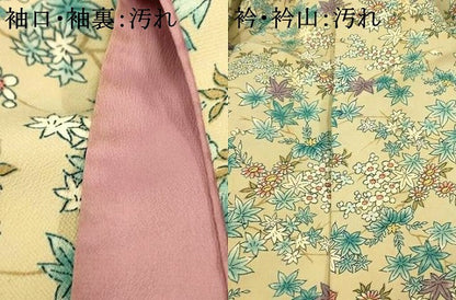 平和屋着物■小紋　枝花文　洗える着物　AABH9168fw