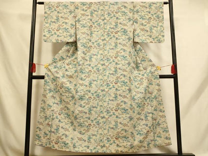 平和屋着物■小紋　枝花文　洗える着物　AABH9168fw