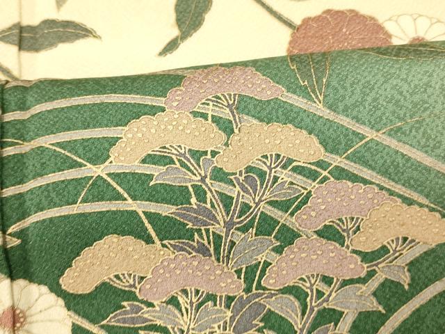 平和屋着物□訪問着 枝花流水文 暈し染 金彩 正絹 逸品
