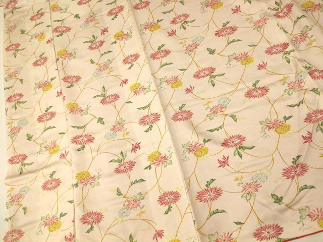 平和屋着物■上質な小紋 枝花文 正絹 逸品 AABH9182fw