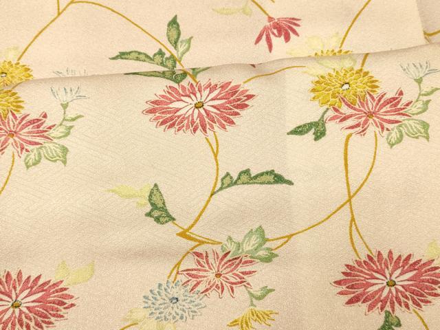 平和屋着物■上質な小紋 枝花文 正絹 逸品 AABH9182fw