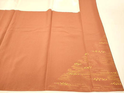 平和屋着物■訪問着 枝花文 暈し染め 金彩 正絹 逸品 未使用 AABH9187fw