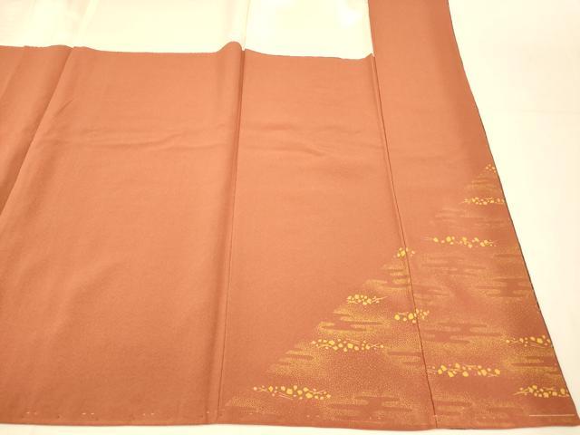 平和屋着物■訪問着 枝花文 暈し染め 金彩 正絹 逸品 未使用 AABH9187fw