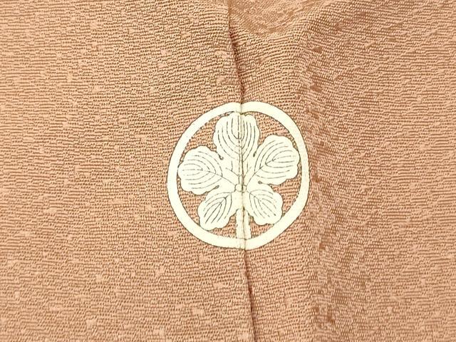 平和屋着物■豪華色留袖 御所車地紋 水柿色 正絹 逸品 未使用 AABH9196fw