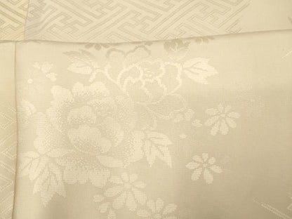 平和屋着物■長襦袢　袷　草花地紋　暈し染め　正絹　逸品　AABH9197fw