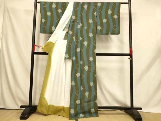 平和屋着物■小紋　舞花間道　胴抜き仕立て　洗える着物　AABH9198fw