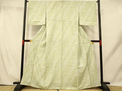 平和屋着物■小紋 斜縞群鳥文 洗える着物 AABH9204fw