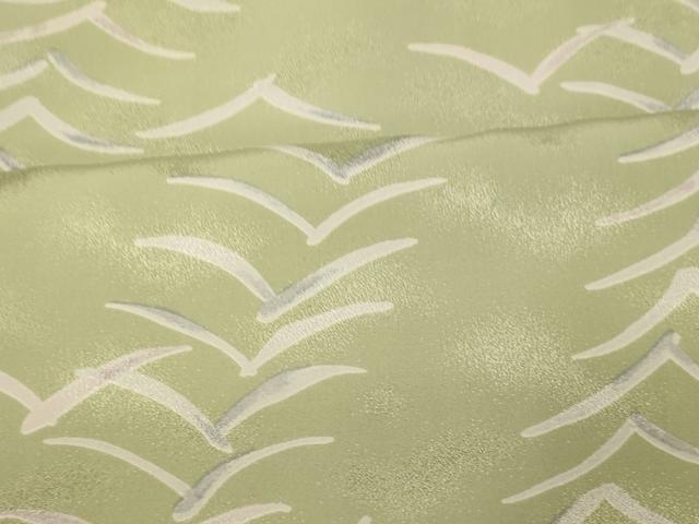平和屋着物■小紋 斜縞群鳥文 洗える着物 AABH9204fw