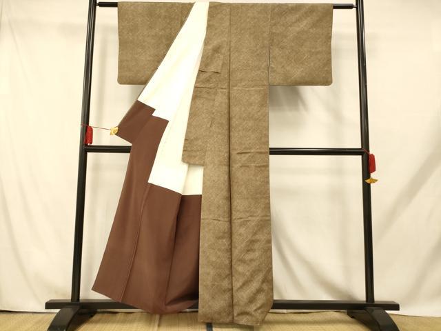 平和屋着物■上質な小紋 霞文 暈し染め 正絹 逸品 AABH9219fw