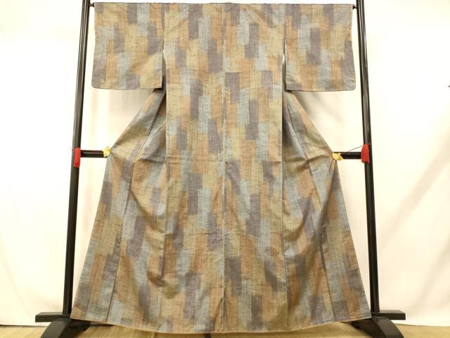 平和屋着物■上質な紬　霞文　正絹　逸品　未使用　AABH9225fw