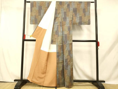 平和屋着物■上質な紬　霞文　正絹　逸品　未使用　AABH9225fw