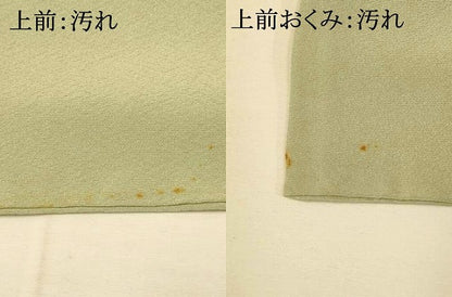 平和屋着物■上質な色無地　柳鼠色　正絹　逸品　AABH9227fw