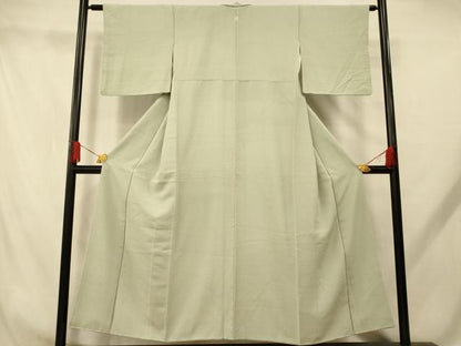 平和屋着物■上質な色無地　柳鼠色　正絹　逸品　AABH9227fw
