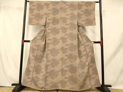 平和屋着物■上質な小紋　枝花松皮菱文　正絹　逸品　AABH9234fw