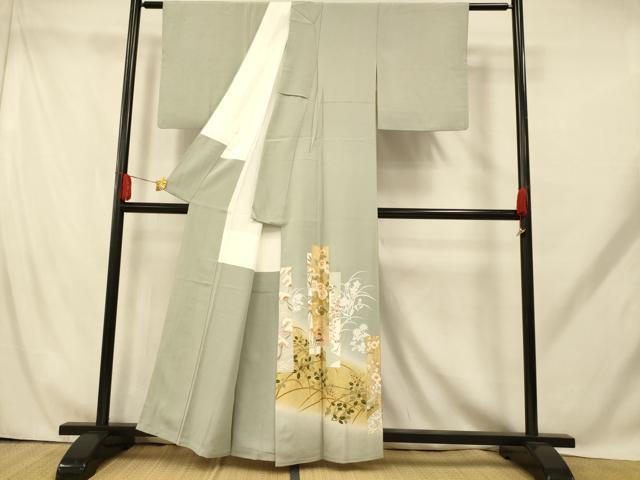 平和屋着物■豪華色留袖　駒刺繍　草花色紙文　暈し染め　金彩　正絹　逸品　AABH9236fw