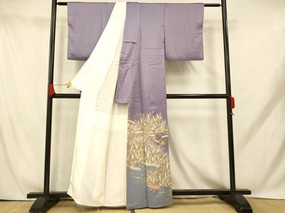 平和屋着物■豪華色留袖　刺繍　鴛鴦流水文　金彩　正絹　逸品　AABH9238fw