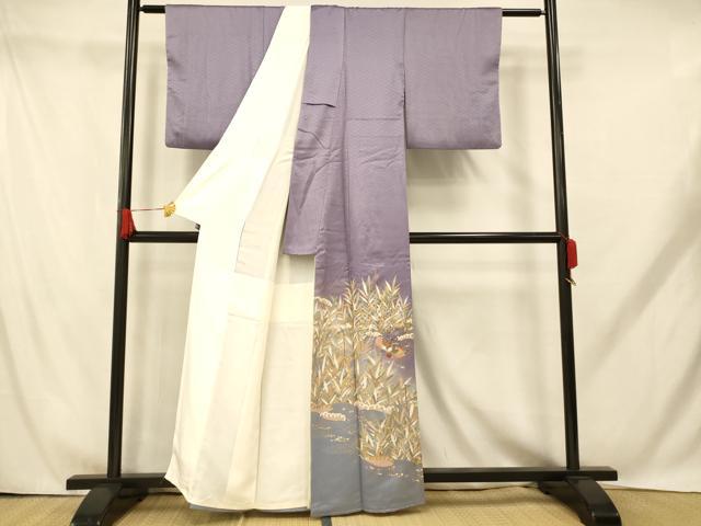 平和屋着物■豪華色留袖　刺繍　鴛鴦流水文　金彩　正絹　逸品　AABH9238fw