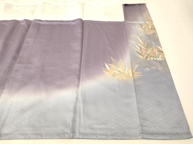 平和屋着物■豪華色留袖　刺繍　鴛鴦流水文　金彩　正絹　逸品　AABH9238fw