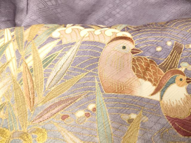 平和屋着物■豪華色留袖　刺繍　鴛鴦流水文　金彩　正絹　逸品　AABH9238fw