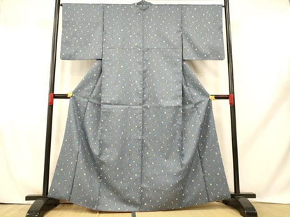 平和屋着物■小紋 茶器文 洗える着物 AABH9240fw