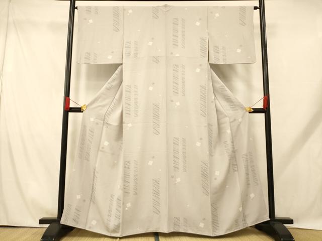平和屋着物■上質な小紋　霞舞花文　正絹　逸品　AABH9252fw