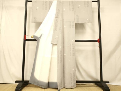 平和屋着物■上質な小紋　霞舞花文　正絹　逸品　AABH9252fw